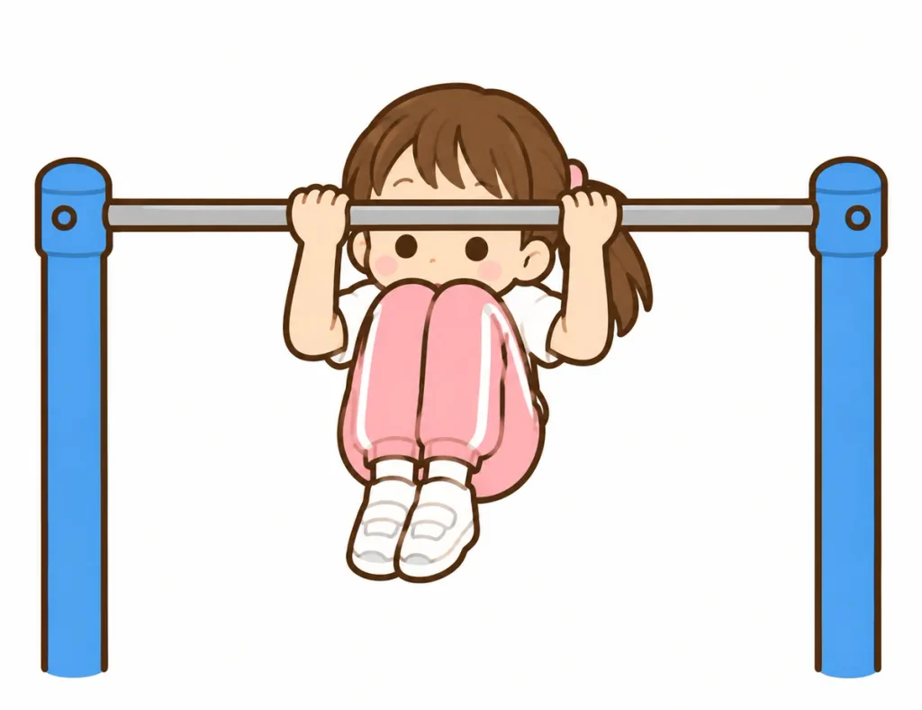 ダンゴムシ　鉄棒　逆上がり練習